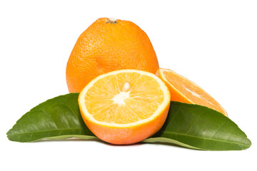 Orange fruit isolated on white background