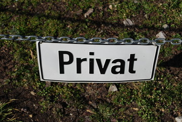 Fototapeta premium Gesperrt - Privatgrundstück