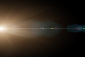 Vector star, sun with lens flare.