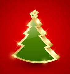 Fototapeta premium Simple Christmas tree
