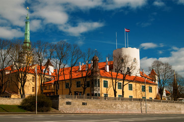 Obraz premium Scenic view of Riga