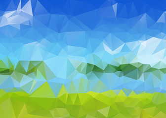 Triangular Background with Summer Colors