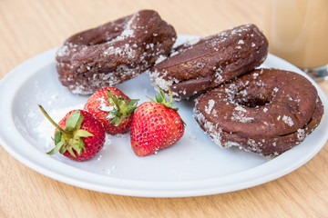 Sugar chocolate donuts