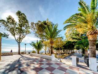 Observation deck in Mijas. Andalusia, Spain - obrazy, fototapety, plakaty
