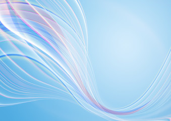 Blue background covered with divergent white stripes