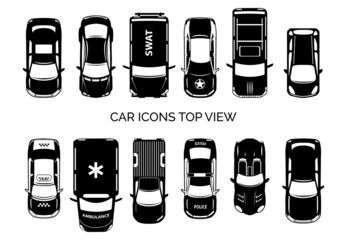 Car icons top view