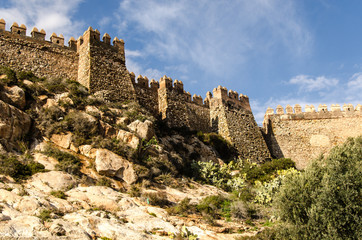 Fototapeta na wymiar Mauer der Alcazaba in Almeria
