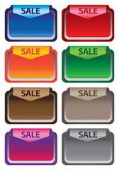 Vector illustration sale labels