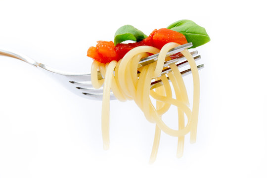 Isolated pasta on white background