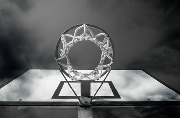 basketball hoop in black and white © cunaplus