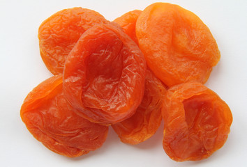 A handful of dried apricots