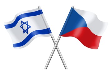 Flags: Israel and Czech Republic