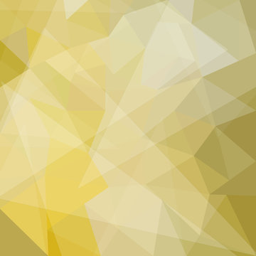Abstract yellow geometric background with triangular polygons