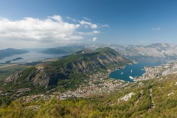 Fototapeta na wymiar Panoramic view on Kotor, Montenegro.