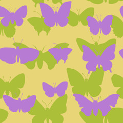 vector seamless pattern of butterflies