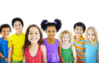 Ethnicity Diversity Group Kids Friendship Cheerful Concept