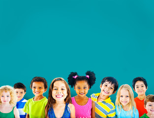 Diversity Children Friendship Innocence Smiling Concept
