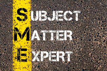 Business Acronym SME as Subject Matter Expert
