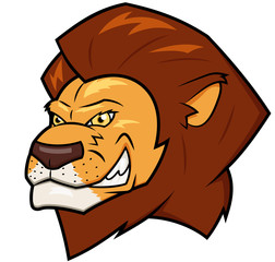 Smiling lion head