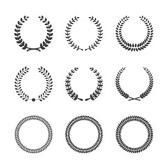 Circular Laurel Wreaths