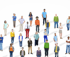 Obraz premium Diverse Large Group Of People Multiethnic Group Community