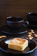 Freshly baked almond biscuits
