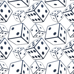 Vector seamless dices background
