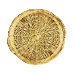 Fototapeta premium Empty wicker basket isolated on white