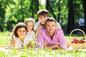 Picnic in garden