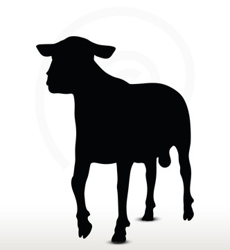 sheep silhouette with walking pose