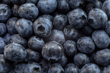 Fresh ripe blueberries background