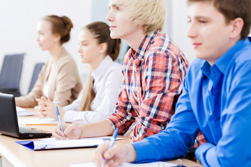 Obraz premium Students at lesson