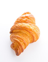Fresh croissant isolated on white background