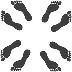 Traces de pied silhouette 9