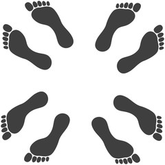 Traces de pied silhouette 9