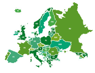 Naklejka premium Europe vector map
