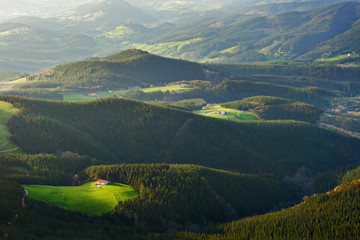 Obraz premium rural landscape near oiz mountain
