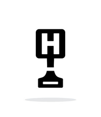 Hospital award simple icon on white background.