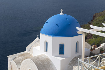 Fototapeta na wymiar Oia's Church in Santorini island, Greece