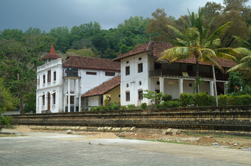 Fototapeta na wymiar The unknown building in Kandy, Sri Lanka