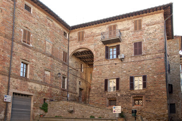 Old houses in Panicale, Umbria