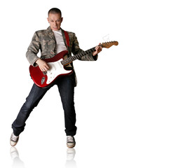 punk man with the guitar