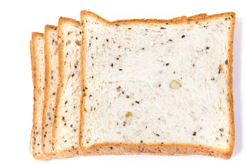 closeup cereal and black sesame bread