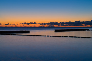Fototapeta na wymiar Sunset at the coast of the Baltic Sea