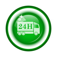 24H delivery truck icon