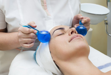 massage and facial peels at the salon cosmetics