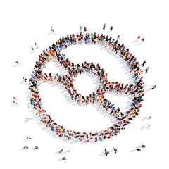 people in the form of a wheel.