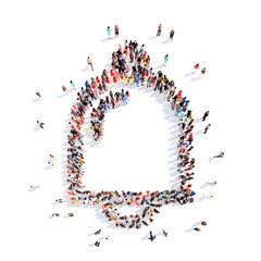 people in the form of a bell.