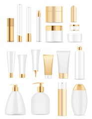 White and gold tubes.