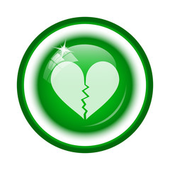 Broken heart icon